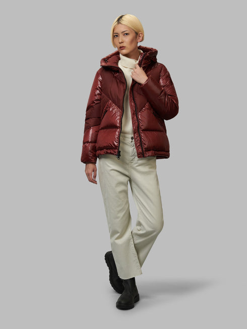Piumino Donna JOANNE a linee geometriche Gesso BLAUER- Francavilla Moda